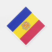 Flagge Andorras Serviette (Ecke)