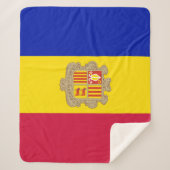 Flagge Andorras Sherpadecke (Vorderseite)