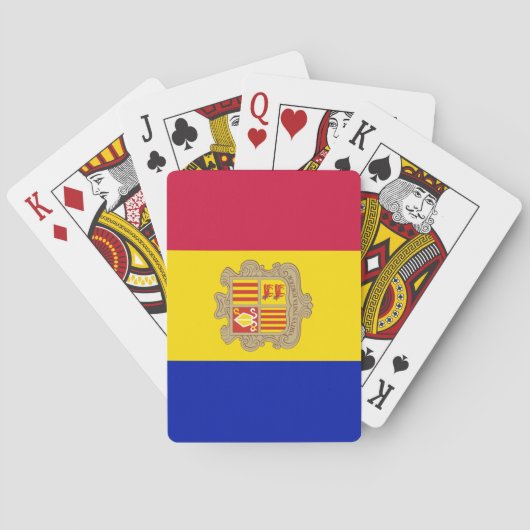 Flagge Andorras Spielkarten (Rückseite)