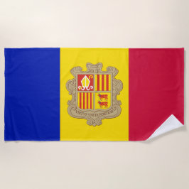 Flagge Andorras Strandtuch