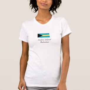 Flagge Andros-Insel-, Bahamas T-Shirt