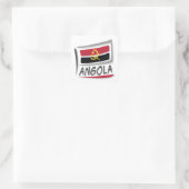 Flagge Angola Pride X Quadratischer Aufkleber (Tasche)