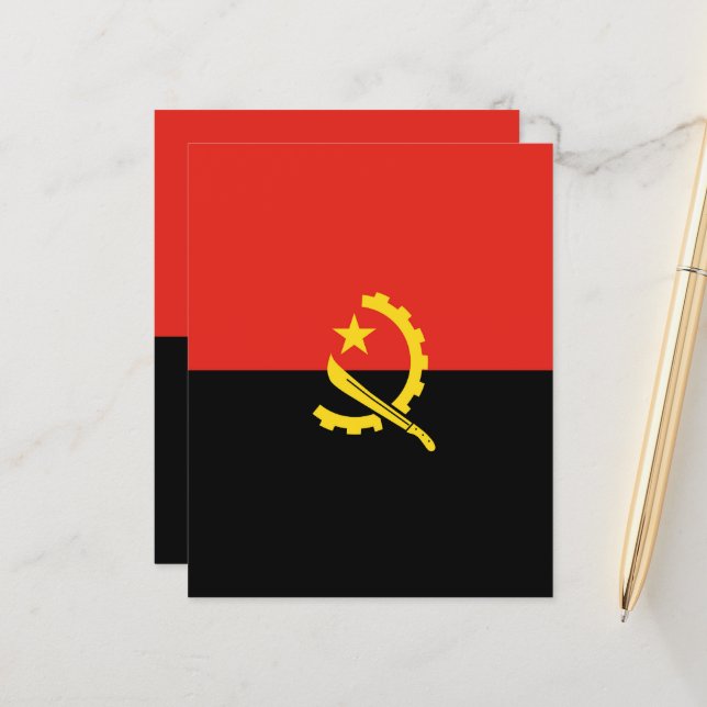 Flagge Angolas (Vorderseite/Rückseite Beispiel)