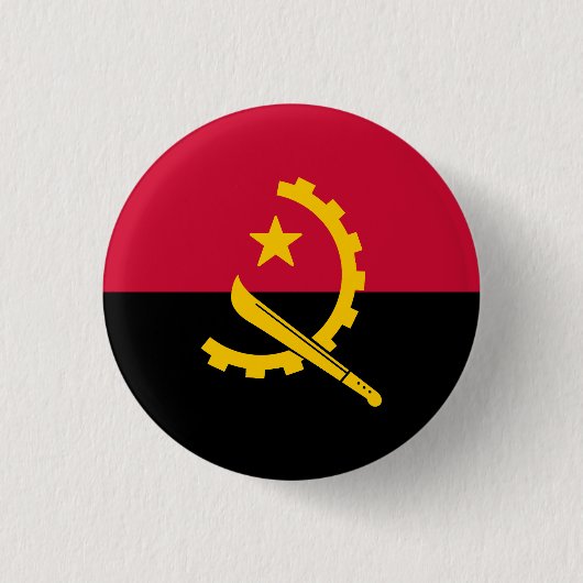 Flagge Angolas Button (Vorderseite)