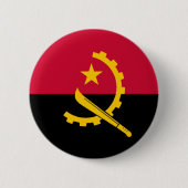 Flagge Angolas Button (Vorderseite)