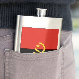 Flagge Angolas Flachmann