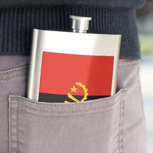 Flagge Angolas Flachmann (Beispiel)