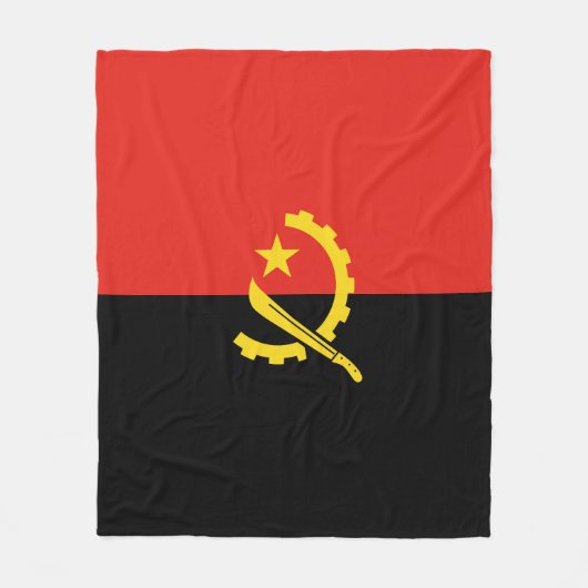 Flagge Angolas Fleecedecke (Vorderseite)
