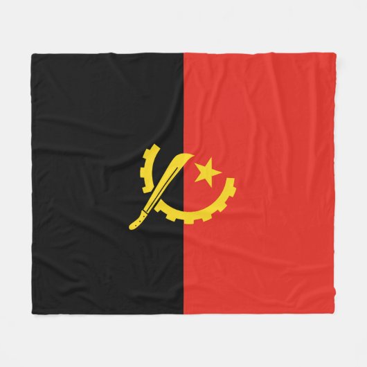Flagge Angolas Fleecedecke (Vorderseite (Horizontal))