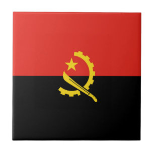 Flagge Angolas Fliese