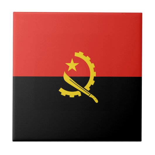 Flagge Angolas Fliese (Vorderseite)