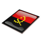 Flagge Angolas Fliese (Seite)