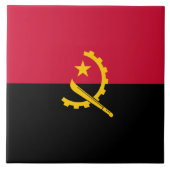 Flagge Angolas Fliese (Vorderseite)