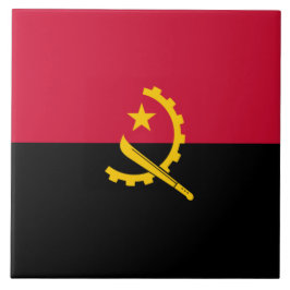 Flagge Angolas Fliese