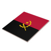 Flagge Angolas Fliese (Seite)