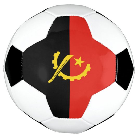Flagge Angolas Fußball (Gedreht)