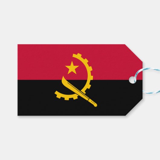 Flagge Angolas Geschenkanhänger (Vorderseite (Horizontal))