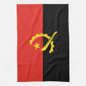Flagge Angolas Geschirrtuch (Vertikal)