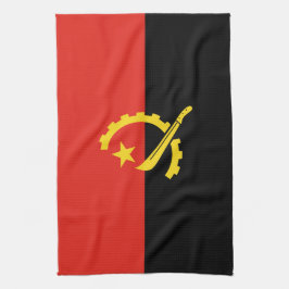 Flagge Angolas Geschirrtuch
