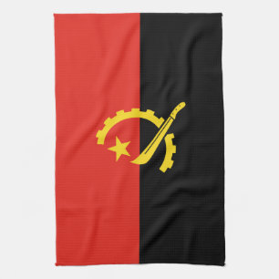 Flagge Angolas Geschirrtuch