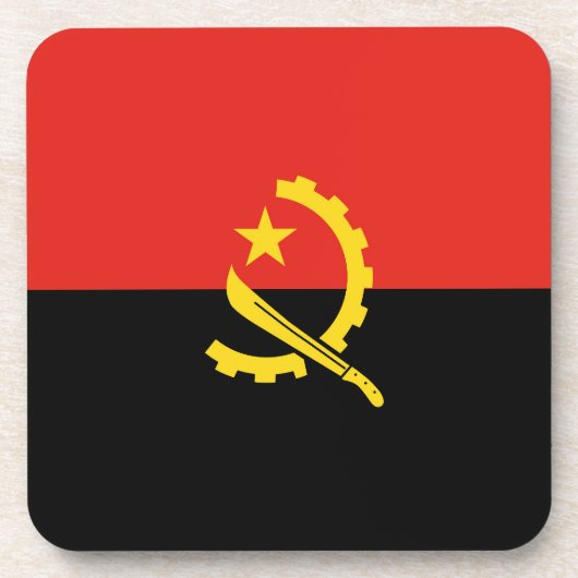 Flagge Angolas Getränkeuntersetzer (Vorderseite)