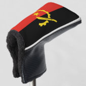 Flagge Angolas Golf Headcover (3/4 Vorderseite)