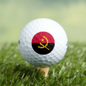 Flagge Angolas Golfball (Insitu T-Shirt)