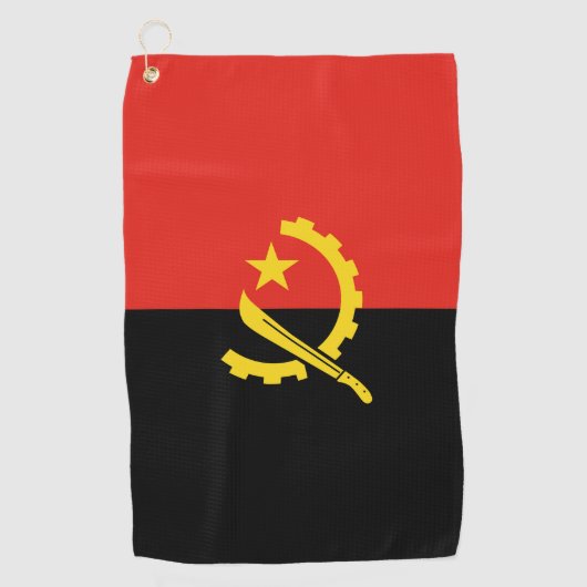 Flagge Angolas Golfhandtuch (Vorderseite)