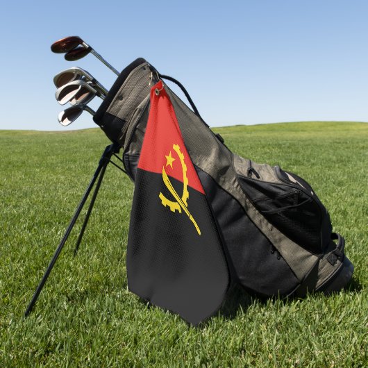 Flagge Angolas Golfhandtuch (Gras)