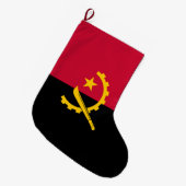 Flagge Angolas Großer Weihnachtsstrumpf (Vorderansicht (hängend))