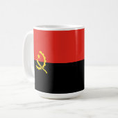 Flagge Angolas Kaffeetasse (Vorderseite Links)