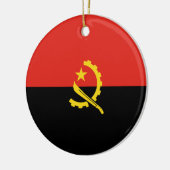 Flagge Angolas Keramik Ornament (Links)