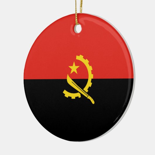 Flagge Angolas Keramik Ornament (Links)