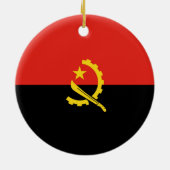 Flagge Angolas Keramik Ornament (Hinten)