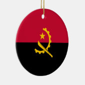 Flagge Angolas Keramik Ornament (Rechts)