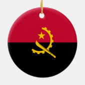 Flagge Angolas Keramik Ornament (Hinten)