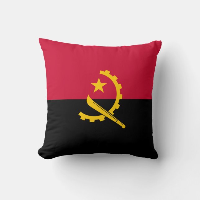 Flagge Angolas Kissen (Vorderseite)