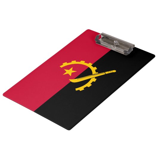 Flagge Angolas Klemmbrett (Schrägansicht)
