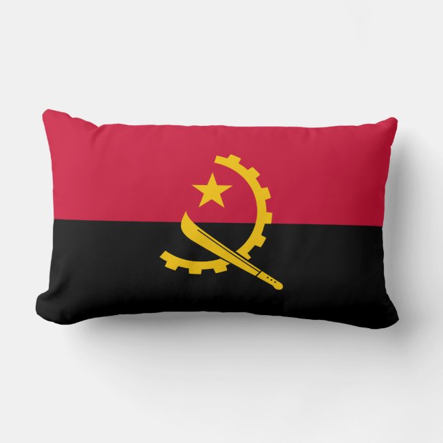 Flagge Angolas Lendenkissen (Vorderseite)