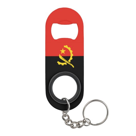 Flagge Angolas Mini Flaschenöffner (Rückseite)