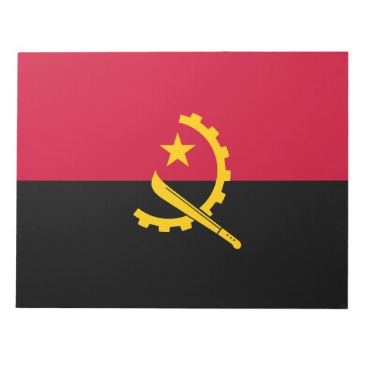 Flagge Angolas Notizblock (Vorderseite)