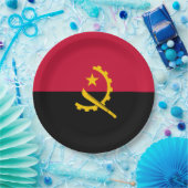 Flagge Angolas Pappteller (Party)