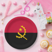 Flagge Angolas Pappteller (Party)