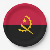 Flagge Angolas Pappteller (Vorderseite)