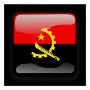 Flagge Angolas Poster