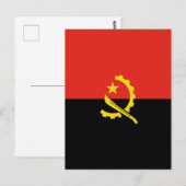 Flagge Angolas Postkarte (Vorne/Hinten)