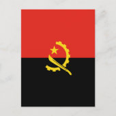 Flagge Angolas Postkarte (Vorderseite)