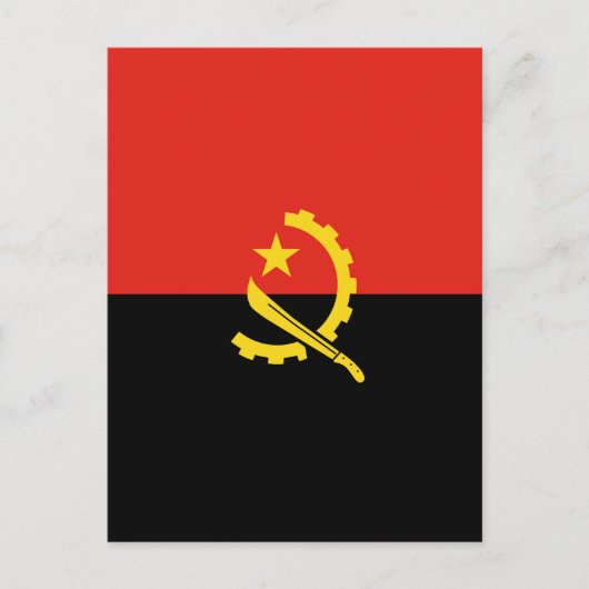 Flagge Angolas Postkarte (Vorderseite)