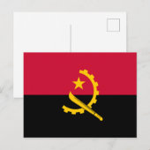 Flagge Angolas Postkarte (Vorne/Hinten)