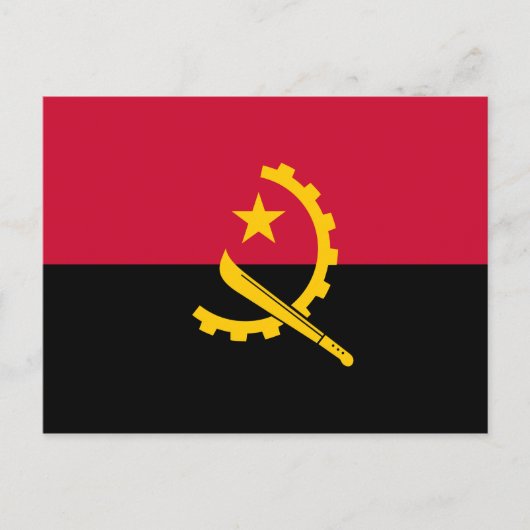 Flagge Angolas Postkarte (Vorderseite)